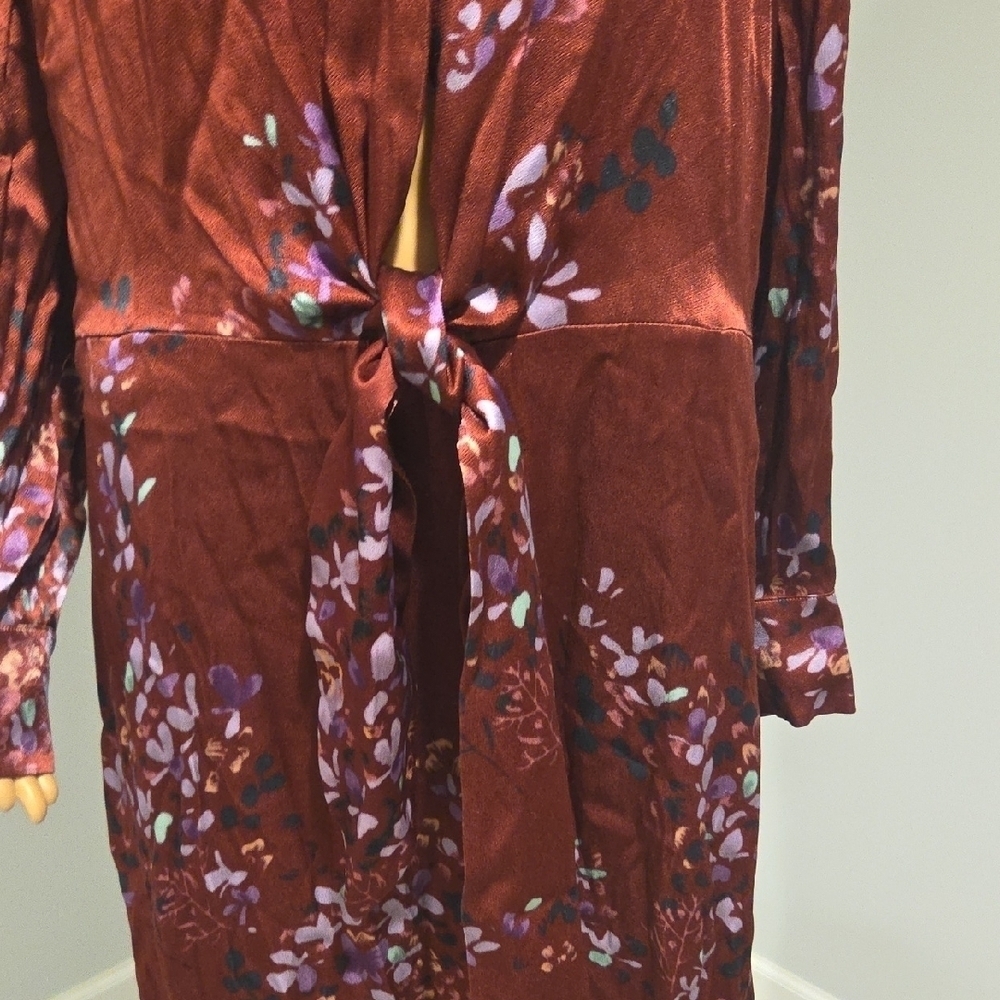 Vince Burgundy Floral Maxi Dress - Picture 5 of 16